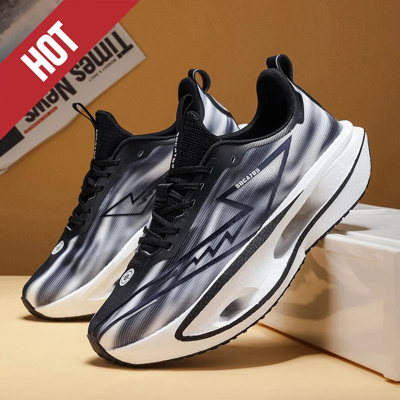NEW Running Shoes Carbon Plate Marathon Men Sports Breathable Lightweight Women's Comfortable Athletic Antiskid Sneakers Casual