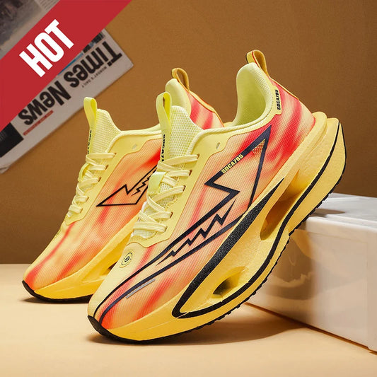 NEW Running Shoes Carbon Plate Marathon Men Sports Breathable Lightweight Women's Comfortable Athletic Antiskid Sneakers Casual
