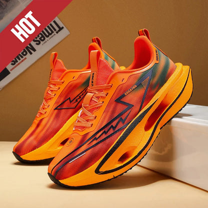 NEW Running Shoes Carbon Plate Marathon Men Sports Breathable Lightweight Women's Comfortable Athletic Antiskid Sneakers Casual